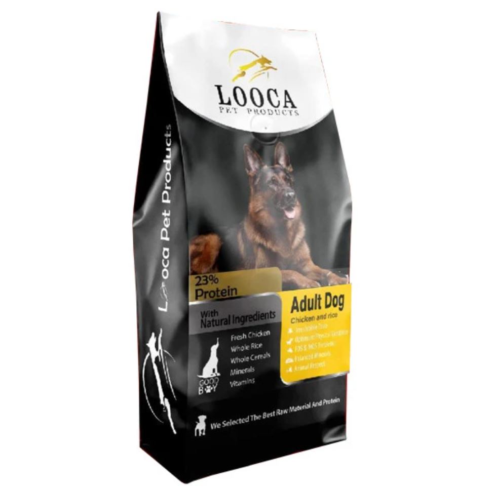 خرید غذای خشک سگ بالغ لوکا طعم مرغ و برنج ۲ کیلوگرمی ۲۳٪ پروتئین | LOOCA Adult Dog Chicken & Rice